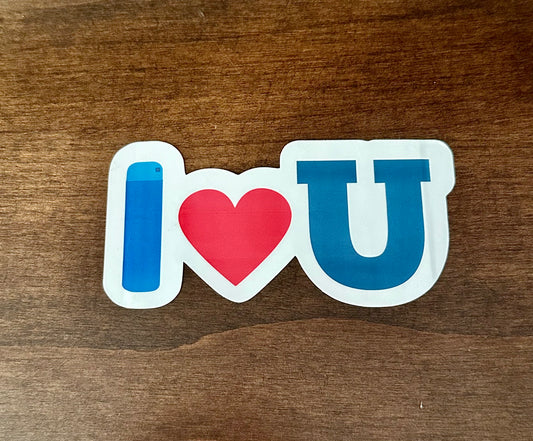 I love U sticker